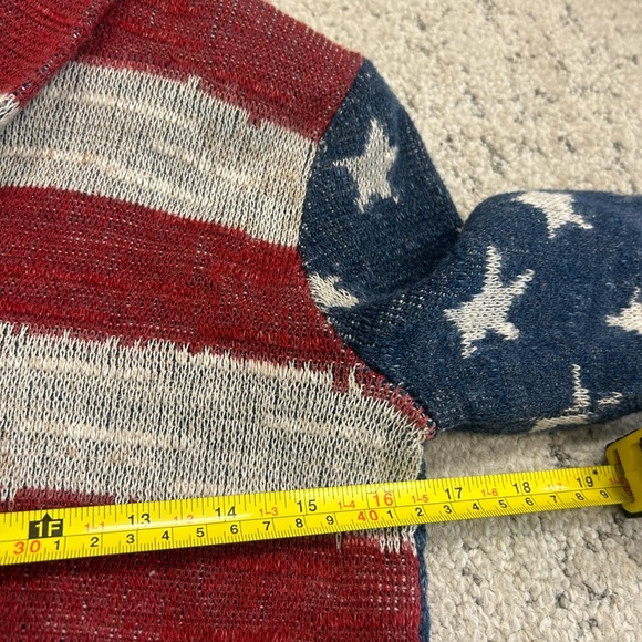 Ralph Lauren Denim & Supply M Vint Y2K rare sought after American Flag cardigan - Picture 11 of 11